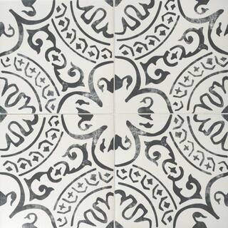 Baroque Stamp 8 in. x 8 in. Glazed Porcelain Floor and Wall Tile ( 5.16 sq. ft./Case ) | The Home Depot