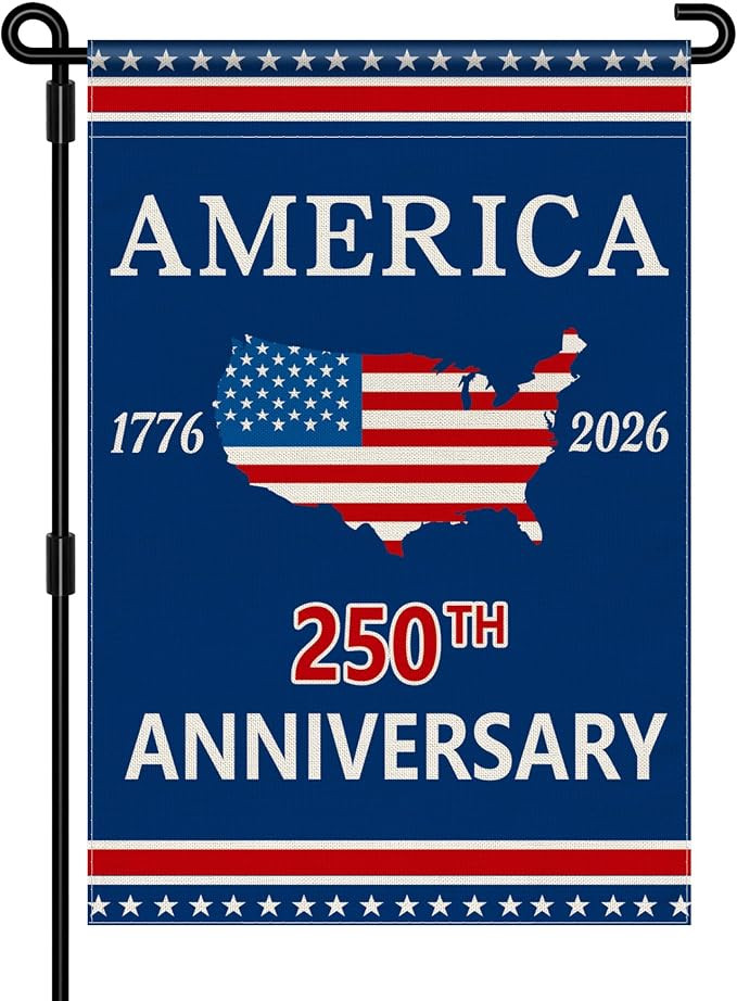 250 Anniversary USA Garden Flag, 250th Anniversary America Flag 250 Year Patriotic Banner America... | Amazon (US)