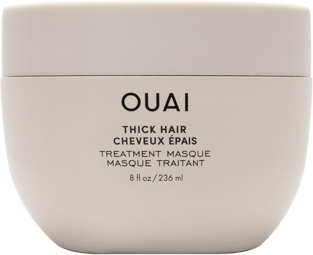 OUAI Thick Hair Treatment Masque - Almond Oil, Olive Oil & Hydrolyzed Keratin to Repair & Restore Da | Amazon (US)
