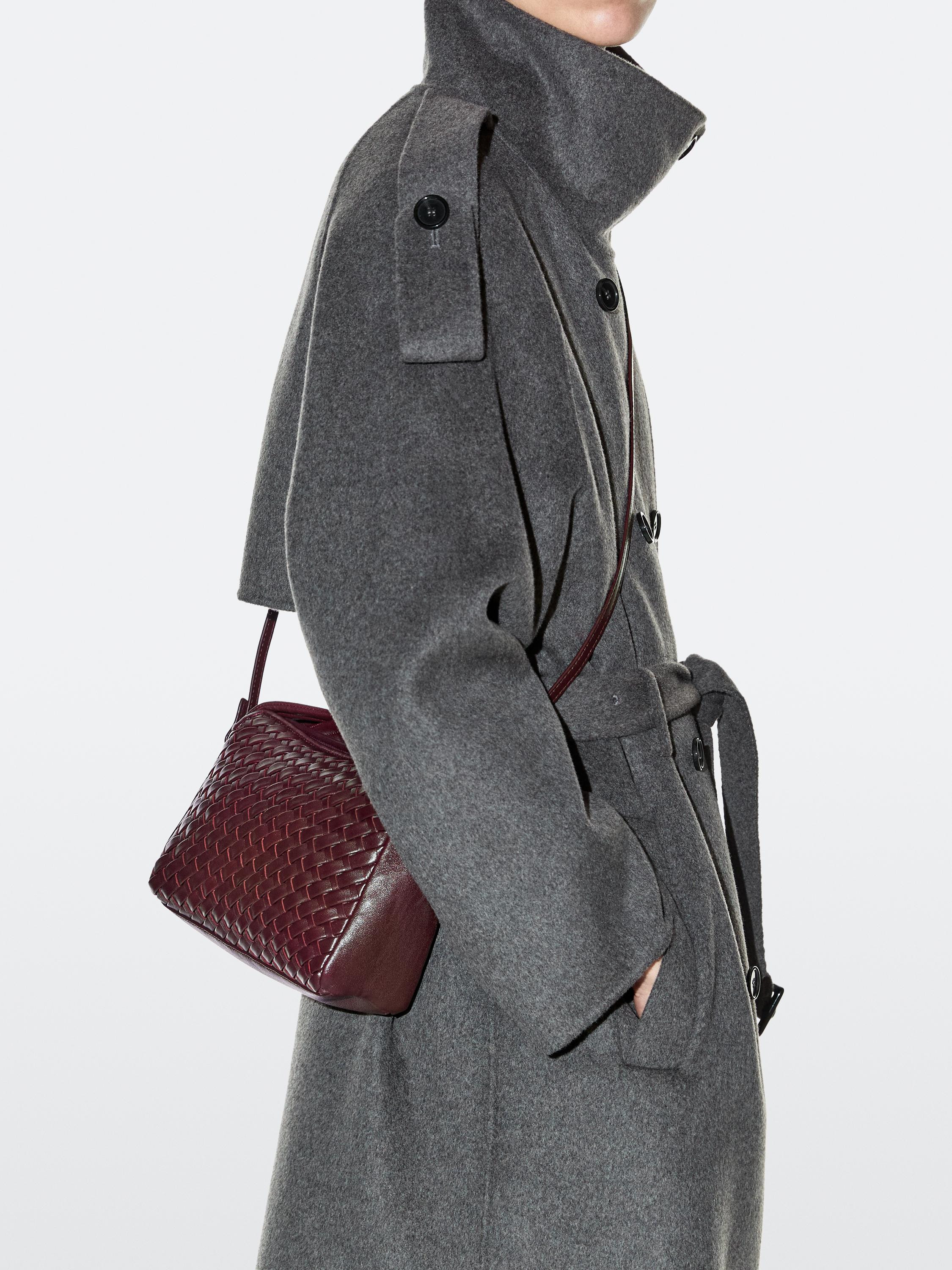 Nappa leather braided mini bag | Massimo Dutti UK