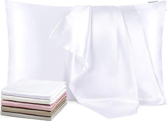 Mommesilk 100% Mulberry Silk Pillowcase for Hair and Skin, Both Sides 19 Momme Silk Pillowcases w... | Amazon (US)