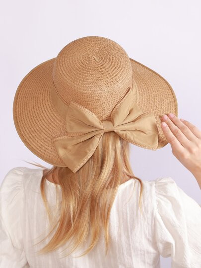 Bow Decor Straw Hat | SHEIN