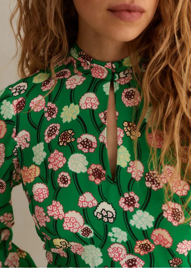 Lantana Flower Print Midi Dress | ME+EM US