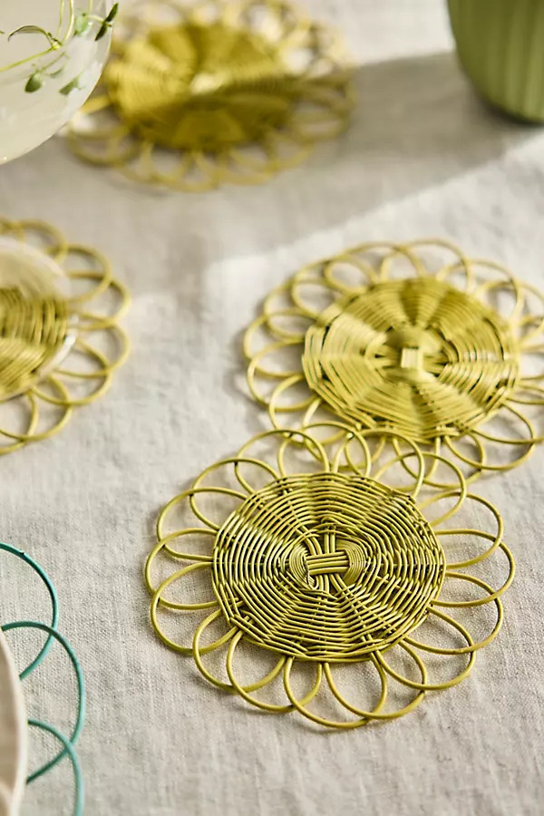Scalloped Wire Coasters, Set of 4 | Anthropologie (US)