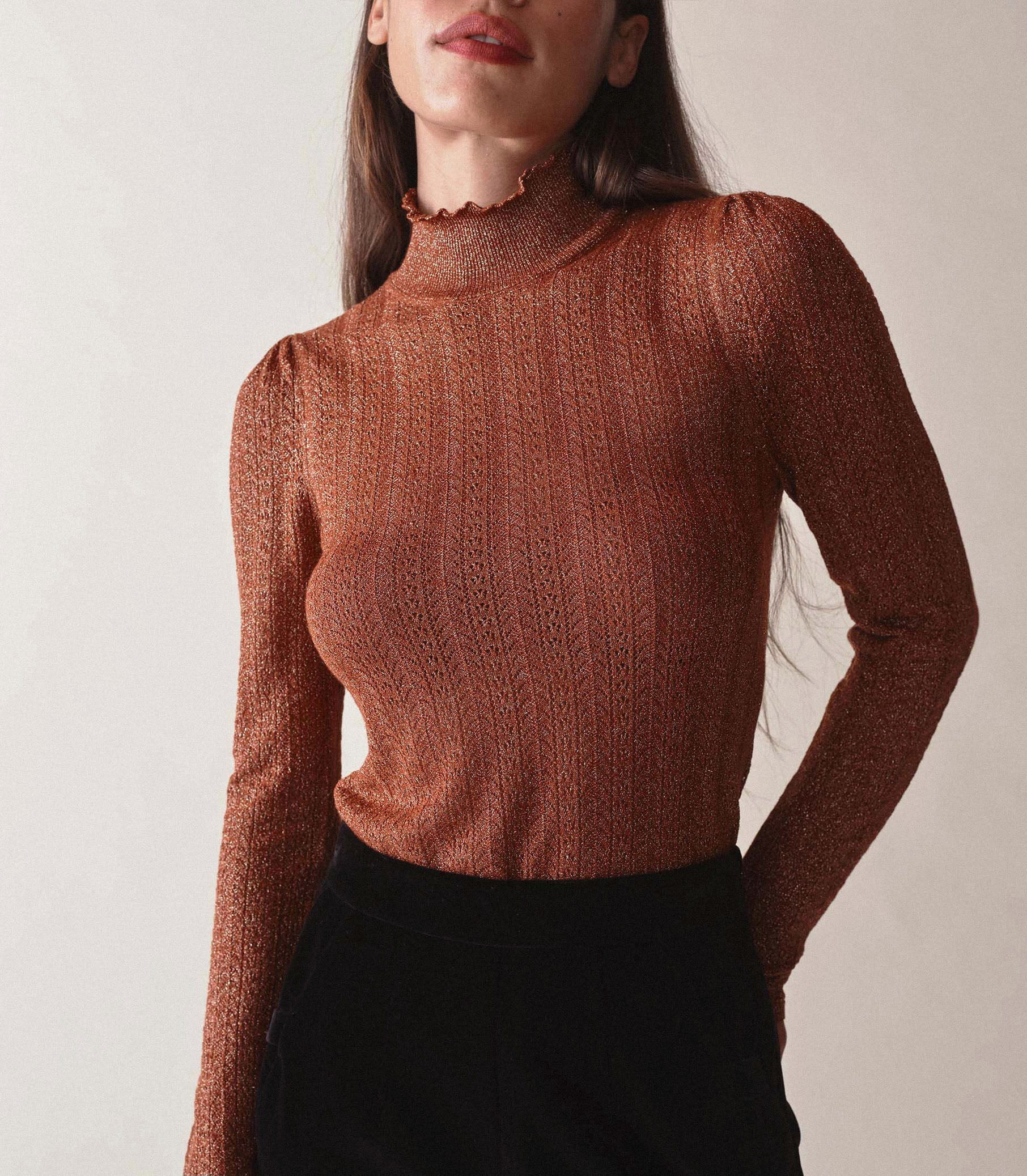 Minou Turtleneck - Persimmon | DÔEN | DOEN