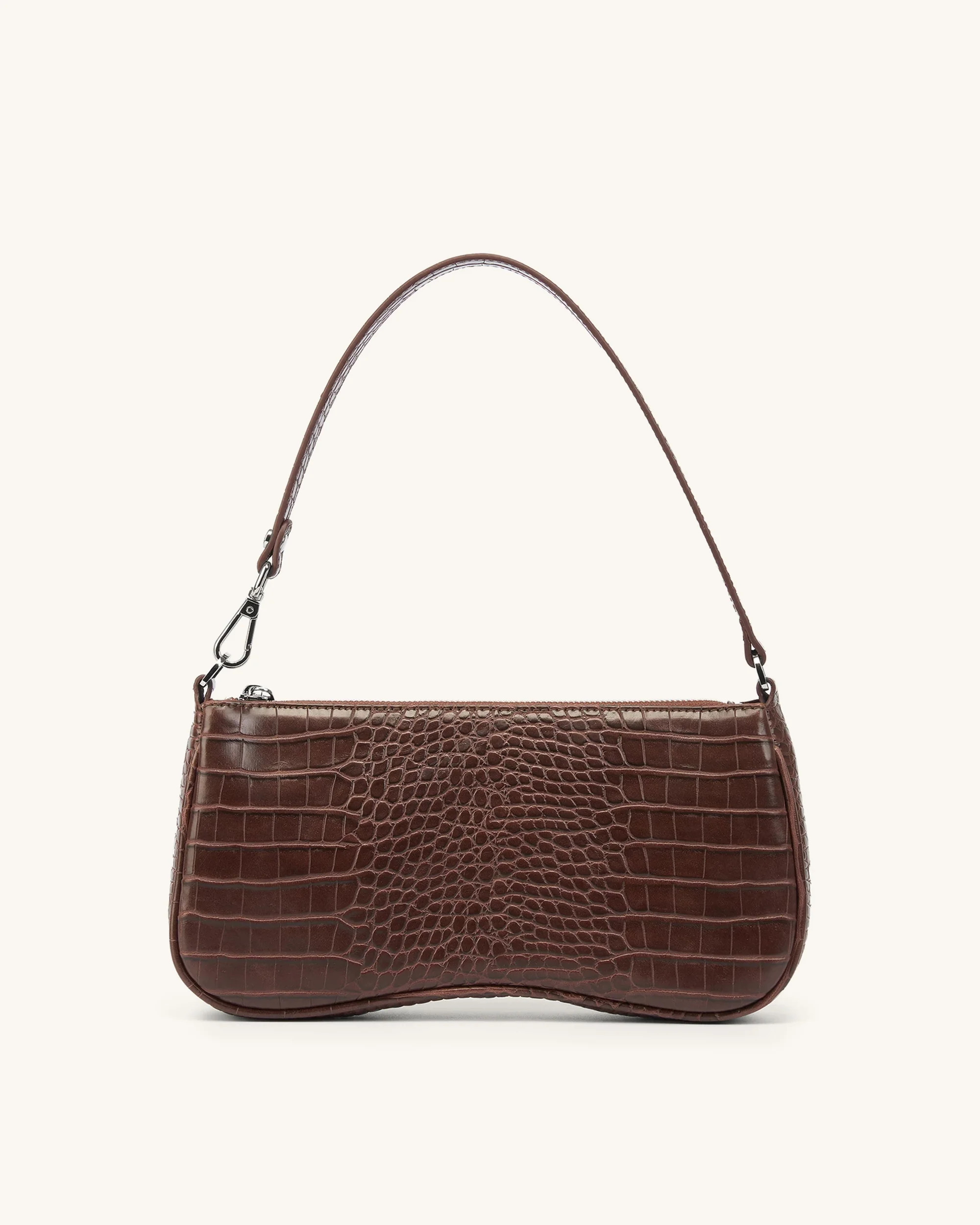 Eva Shoulder Handbag - Brown Croc | JW PEI US
