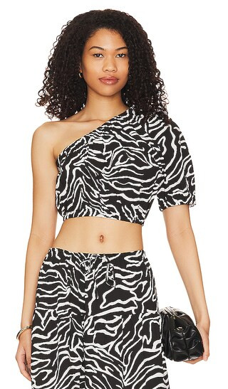 Evy One Shoulder Top in Contour Lines | Revolve Clothing (Global)