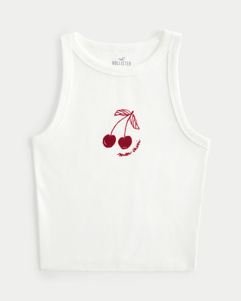 Women's Ribbed Capri Italy Graphic Tank | Women's Tops | HollisterCo.com | Hollister (US)