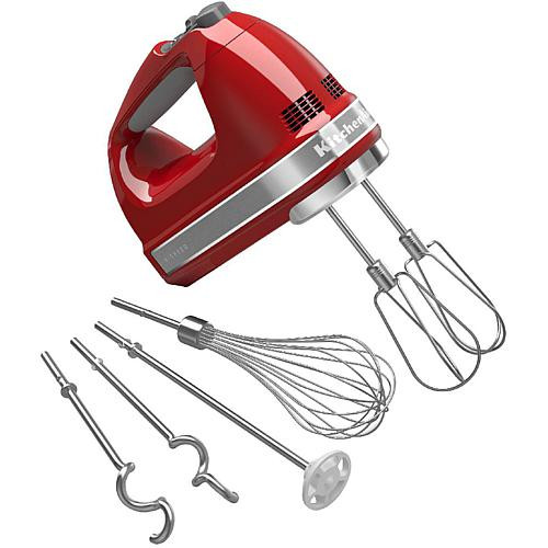 KitchenAid 9-Speed Hand Mixer with Accessories - Empire Red | HSN