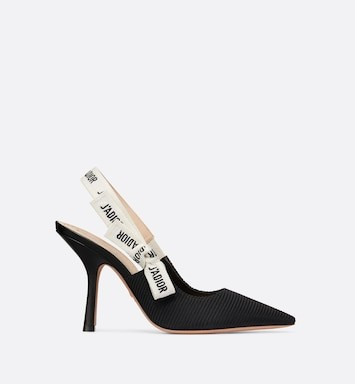 J'Adior Slingback Pump Black Technical Fabric | DIOR | Dior Couture