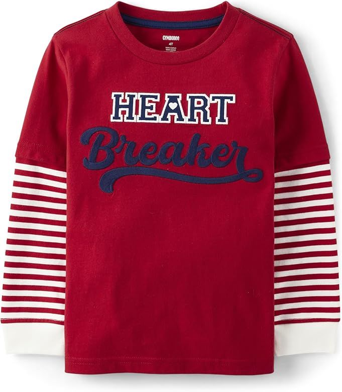 Gymboree,and Toddler Embroidered Graphic Long Sleeve Layered T-Shirts,Heartbreaker,12 | Amazon (US)