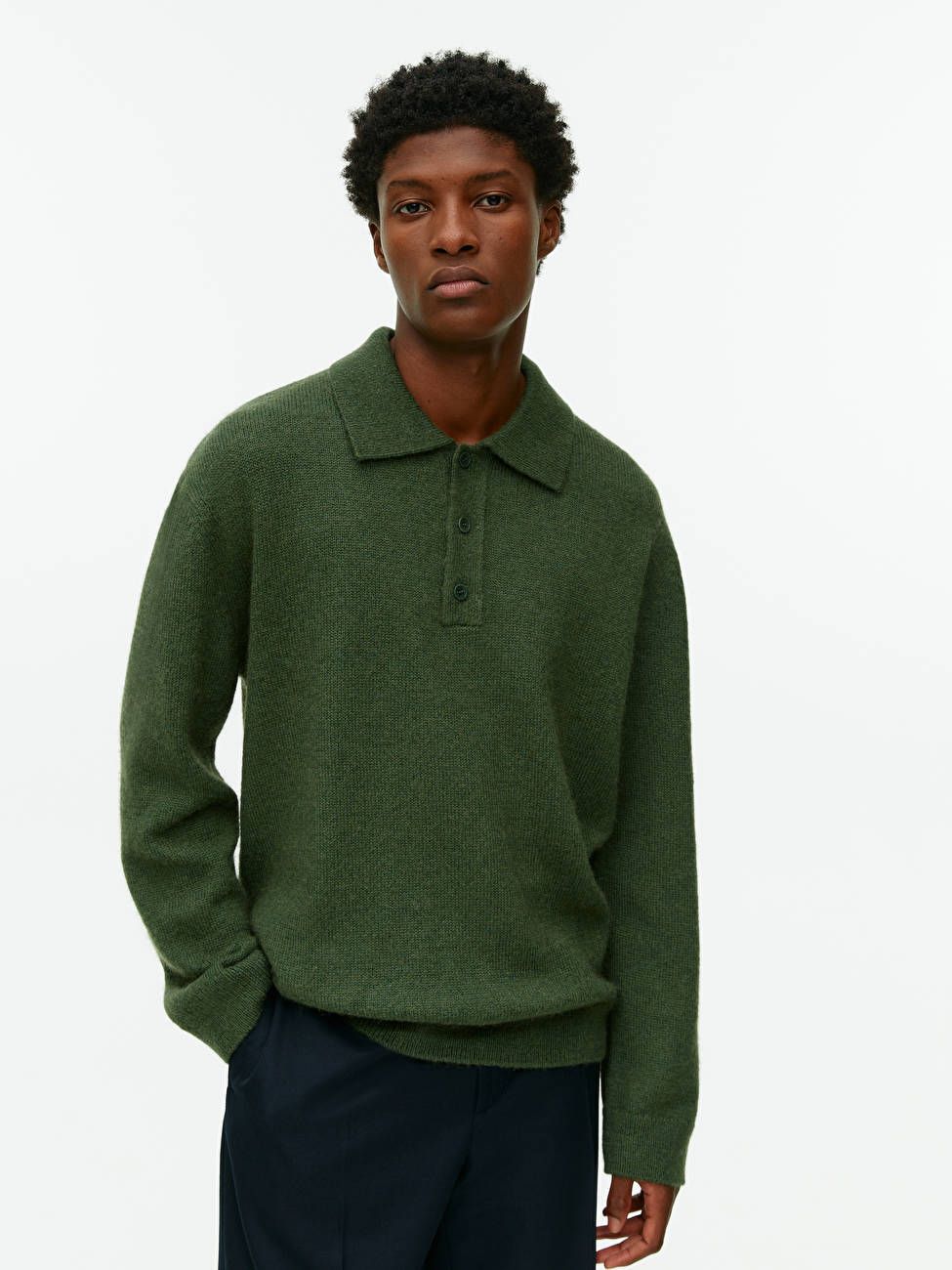 Wool Blend Polo Shirt | ARKET (US&UK)