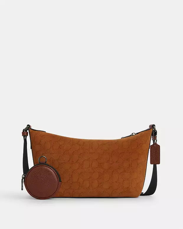Small Finn Crossbody Bag With Pouch In Signature Suede | Coach Outlet US
