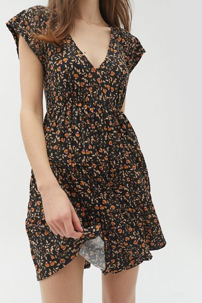 UO Julia Tiered Ruffle Mini Dress | Urban Outfitters (US and RoW)