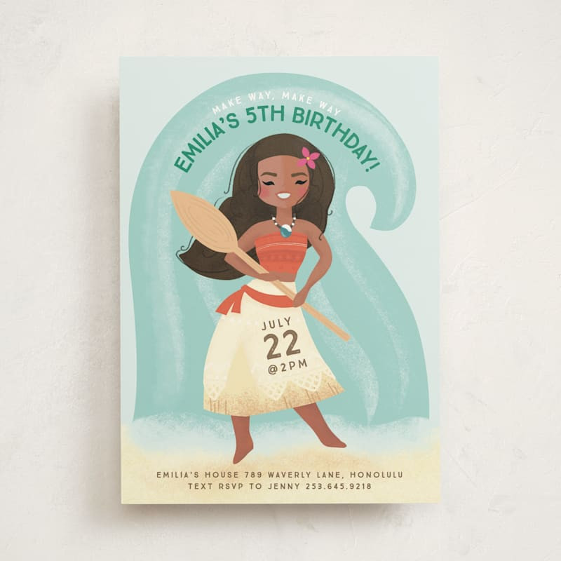 Disney's Moana Make Way, Make Way Children's Birthday Party Invitations | Minted