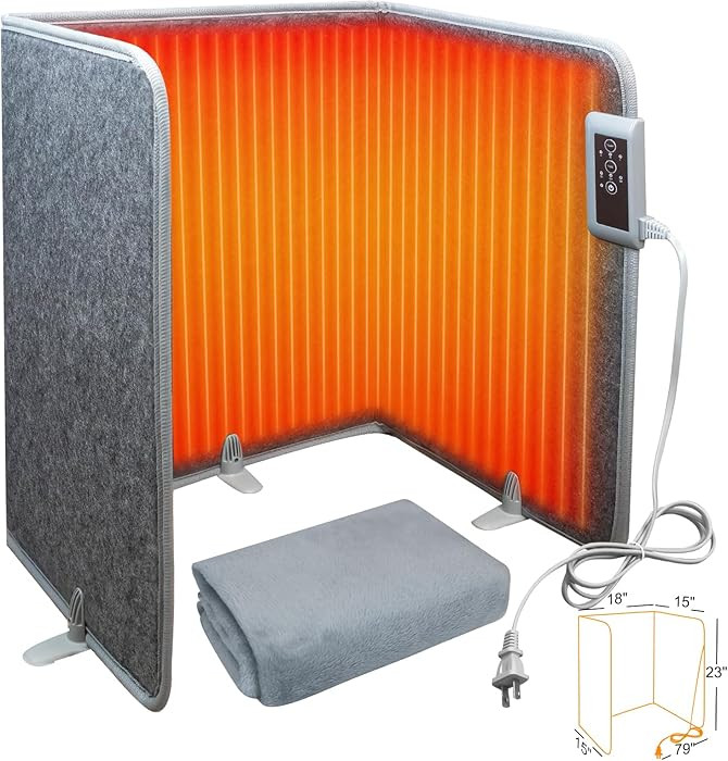 Foldable Leg Warmer With Soft Blanket, Under Desk Leg Foot Knee Heater 235W, Small Personal Space... | Amazon (US)