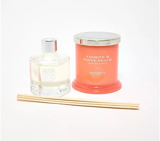 HomeWorx by Slatkin + Co. Core Classics 8oz Candle & Reed Set | QVC