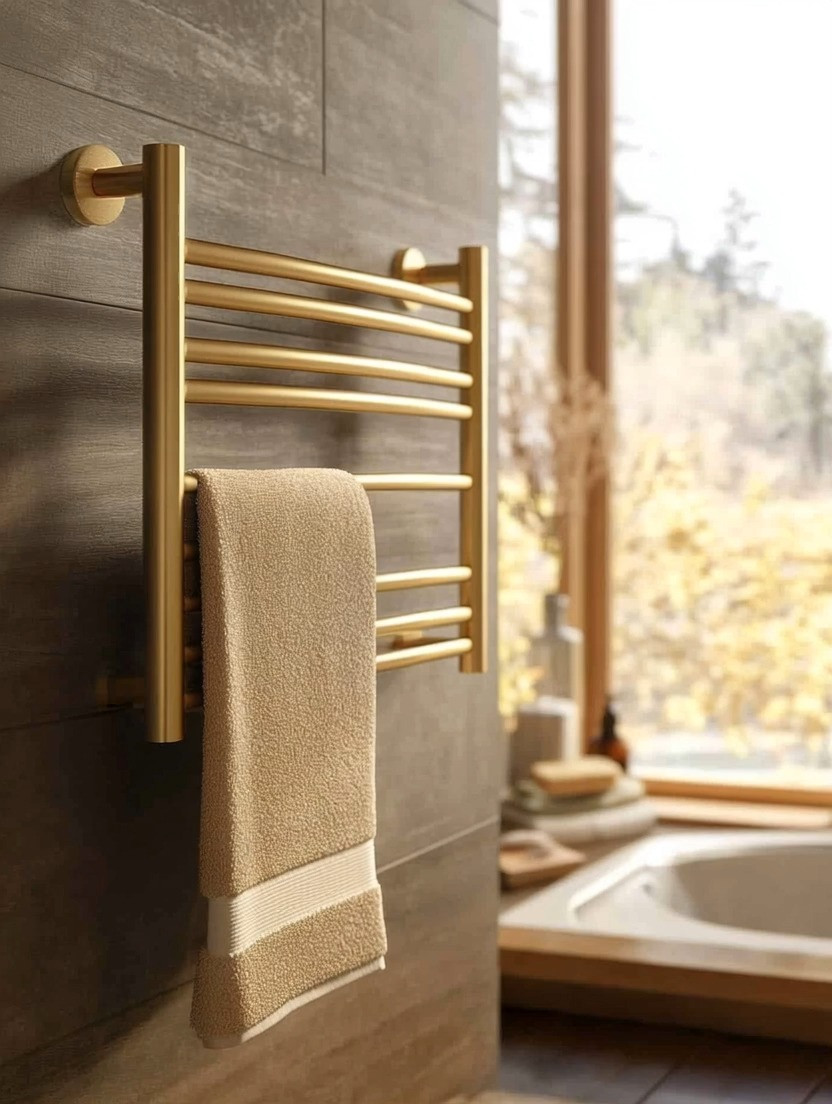 This simple detail can instantly elevate your bathroom. A gold multi-bar towel rack adds a refined, modern touch while remaining highly functional and space-efficient. Its sleek, sculptural design turns an everyday necessity into a statement piece, making it perfect for contemporary powder rooms and minimalist bathrooms alike.

The warm gold finish brings elegance and contrast to neutral tiles, stone walls, or wood textures, while the multi-bar design allows towels to dry beautifully without clutter. Compact yet impactful, this towel rack fits seamlessly into small bathrooms, guest powder rooms, or spa-inspired spaces, proving that luxury is often found in the smallest details.

A strong statement of modern elegance, practicality, and timeless design—exactly what an elevated bathroom deserves.

#BathroomDesign #GoldBathroom #ModernHomeDecor 

 #LTKHome