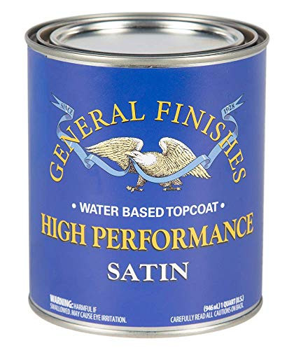 General Finishes High Performance Water Based Topcoat, 1 Quart, Satin | Amazon (US)