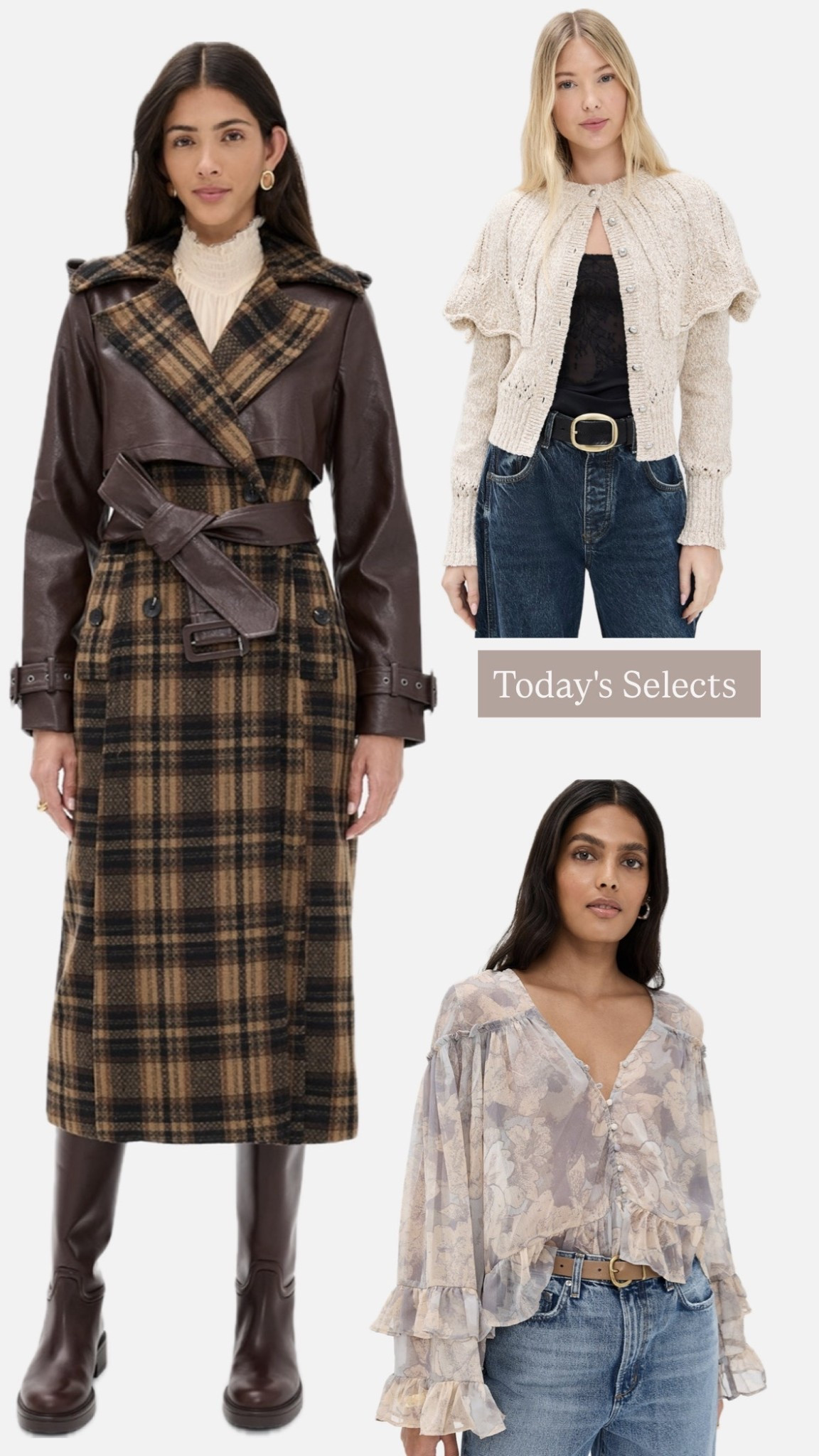 Faux leather @ plaid trench — daily edit cover from Found by Em