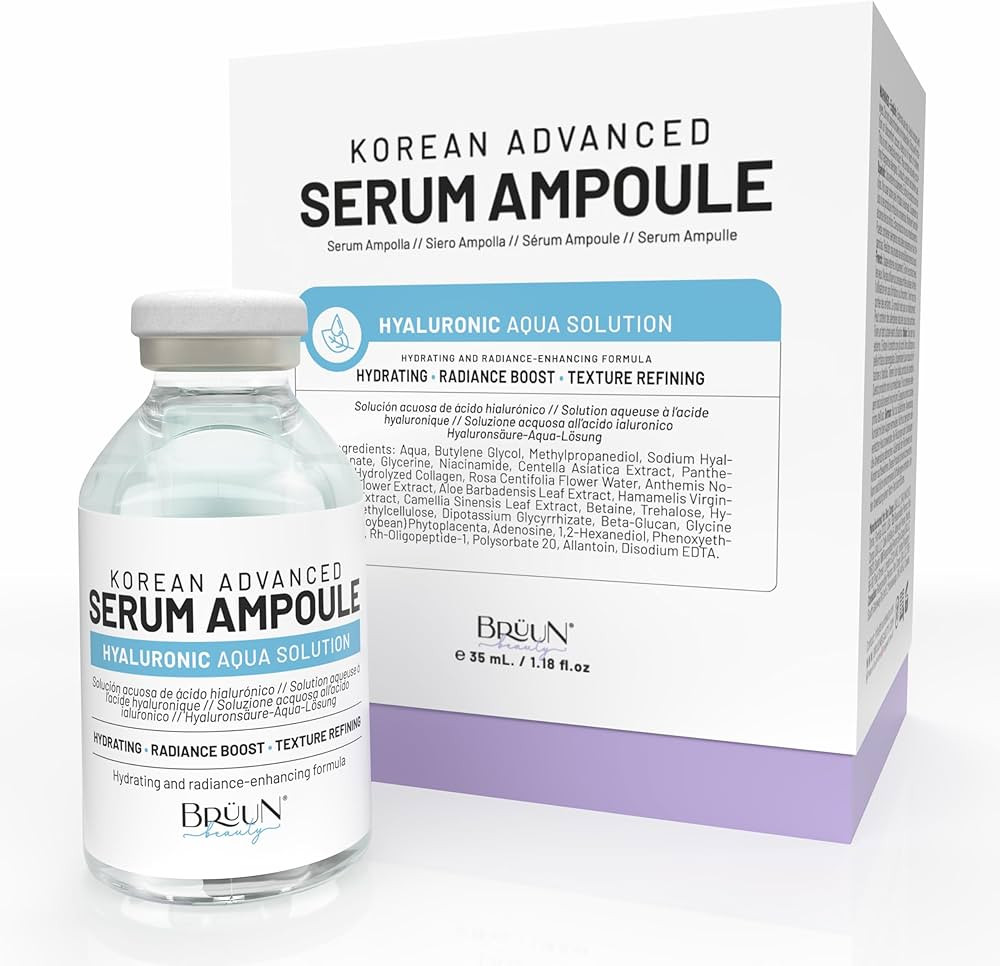 BRÜUN HY - Control Hyaluronic Aqua Solution Ampoule - A Korean Serum Booster for Face to Use as ... | Amazon (US)