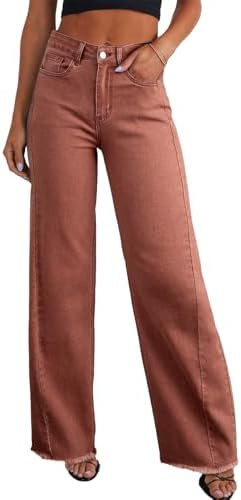 Sidefeel Wide Leg Jeans High Waisted Denim Pants | Amazon (US)