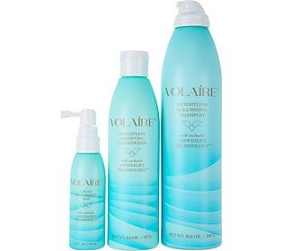 Volaire Weightless Volumizing 3 Piece Cleanse & Style System | QVC