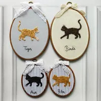 Personalized Custom Cat Needle Felted Embroidery Hoop Wall Art, Pet Customized Name, Cat Owner Ph... | Etsy (US)