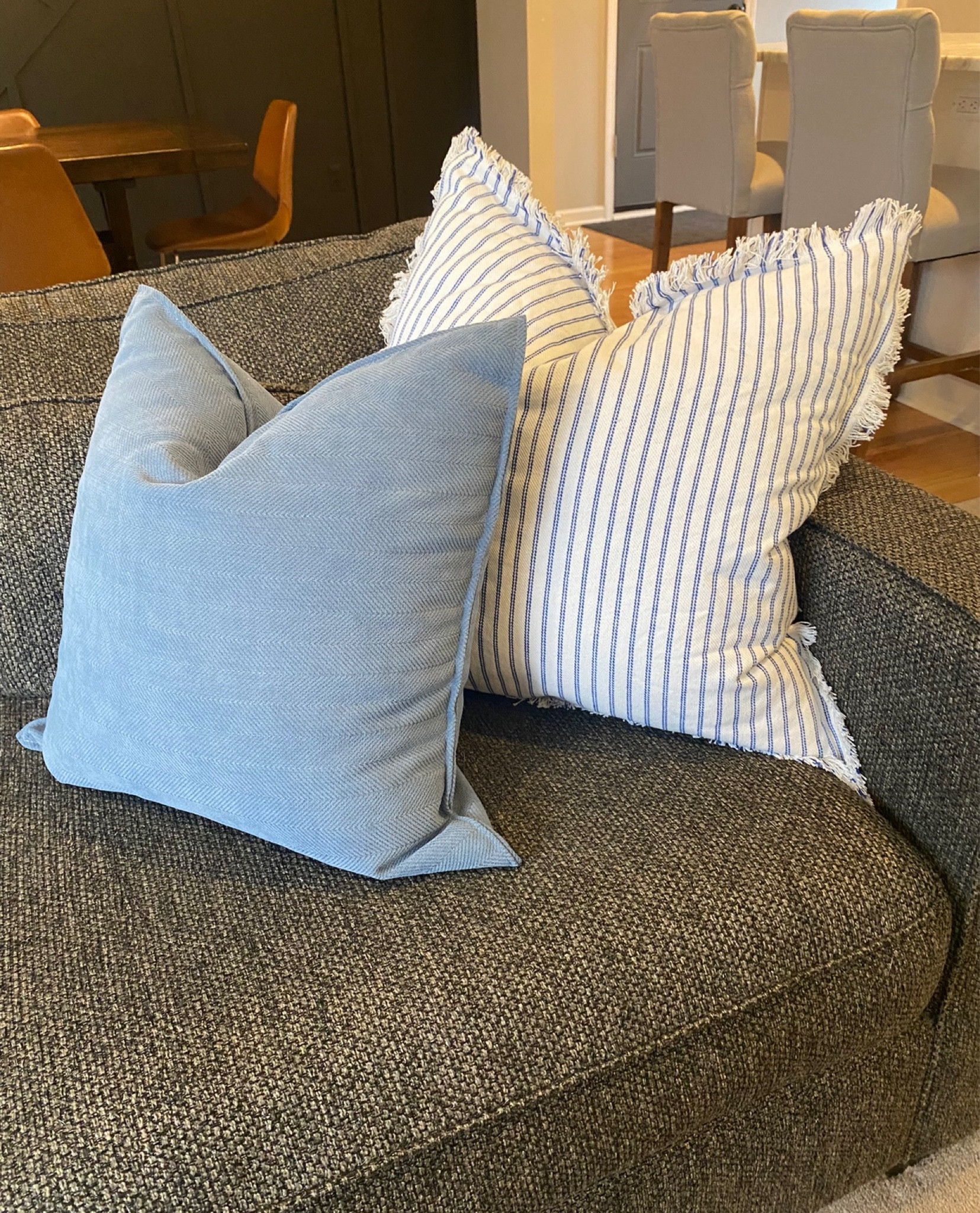 Pillow cover for spring. 
Striped pillow covers 
Throw pillows 
Bedroom pillows
Living room throw pillows 

#LTKhome #LTKstyletip #LTKfindsunder50