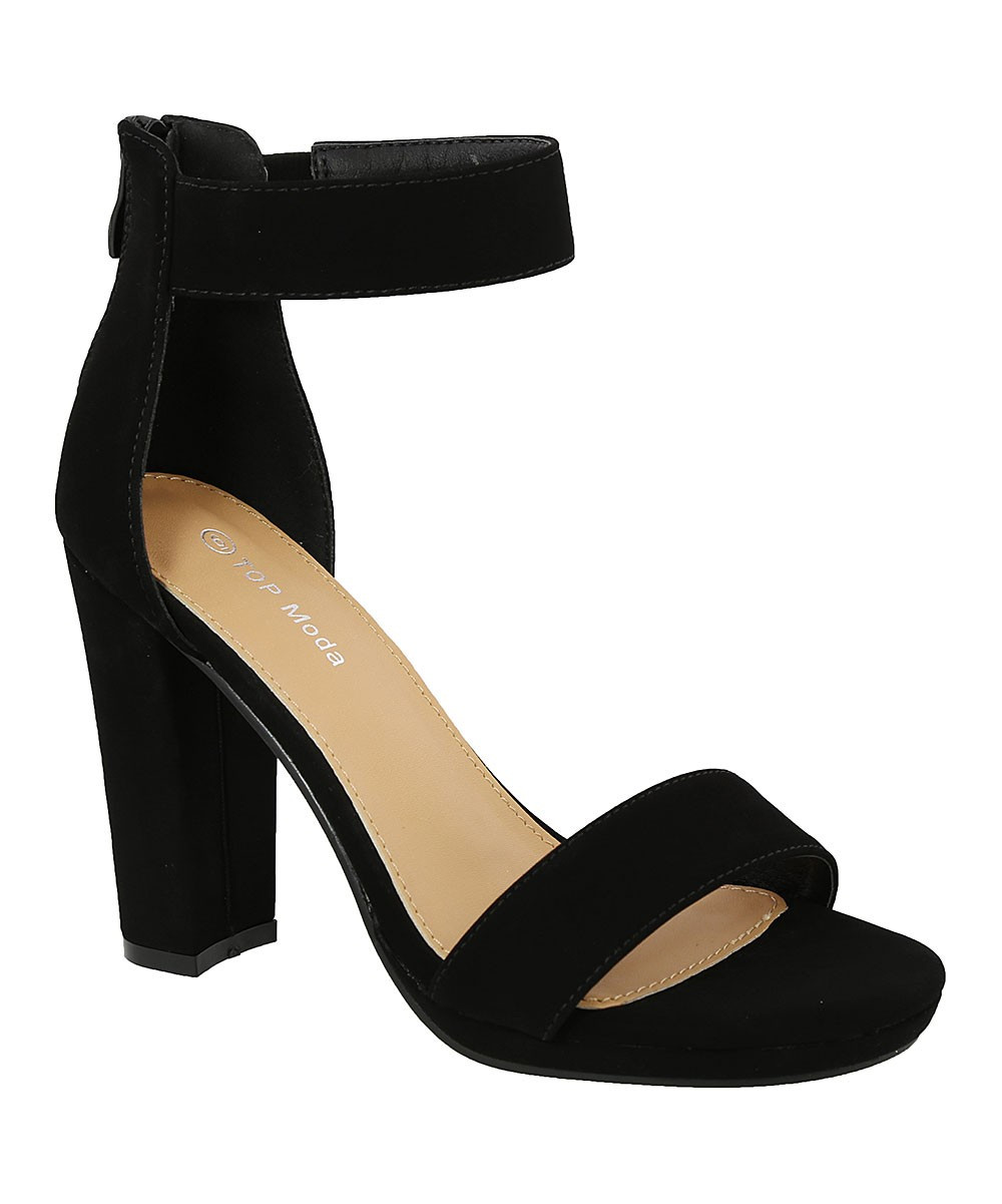 TOP MODA Women's Sandals BLACK - Black Claire Sandal - Women | Zulily