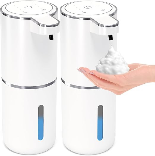 2 Pack Automatic Foaming Soap Dispenser,Touchless Foam Soap Dispenser,12.8oz Rechargeabled Wall M... | Amazon (US)