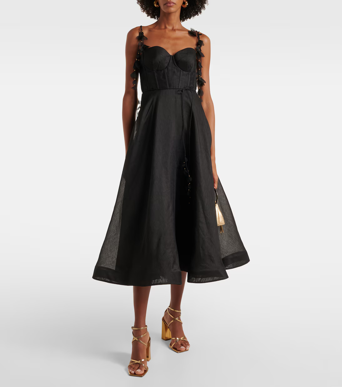 Natura floral linen and silk bustier dress | Mytheresa (UK)