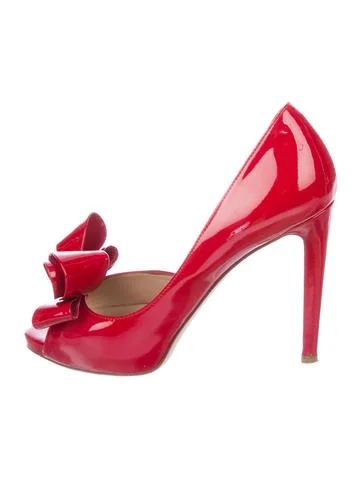 Valentino Couture Bow Patent Leather Pumps | The Real Real, Inc.