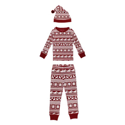 Santa's Sleigh | Holiday Thermal Long-Sleeve PJ & Cap Set | L'ovedbaby
