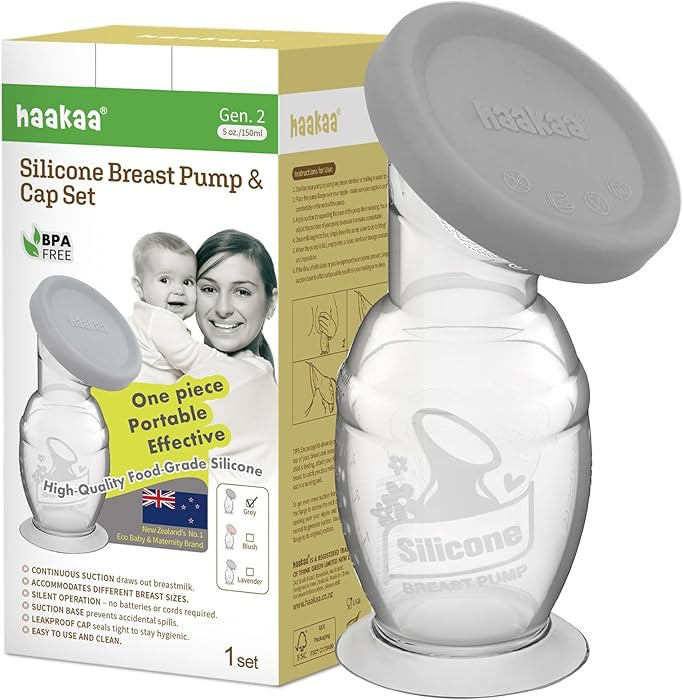 haakaa Silicone Breast Pump & Silicone Cap 5oz/150ml, Gen.2 | Amazon (US)