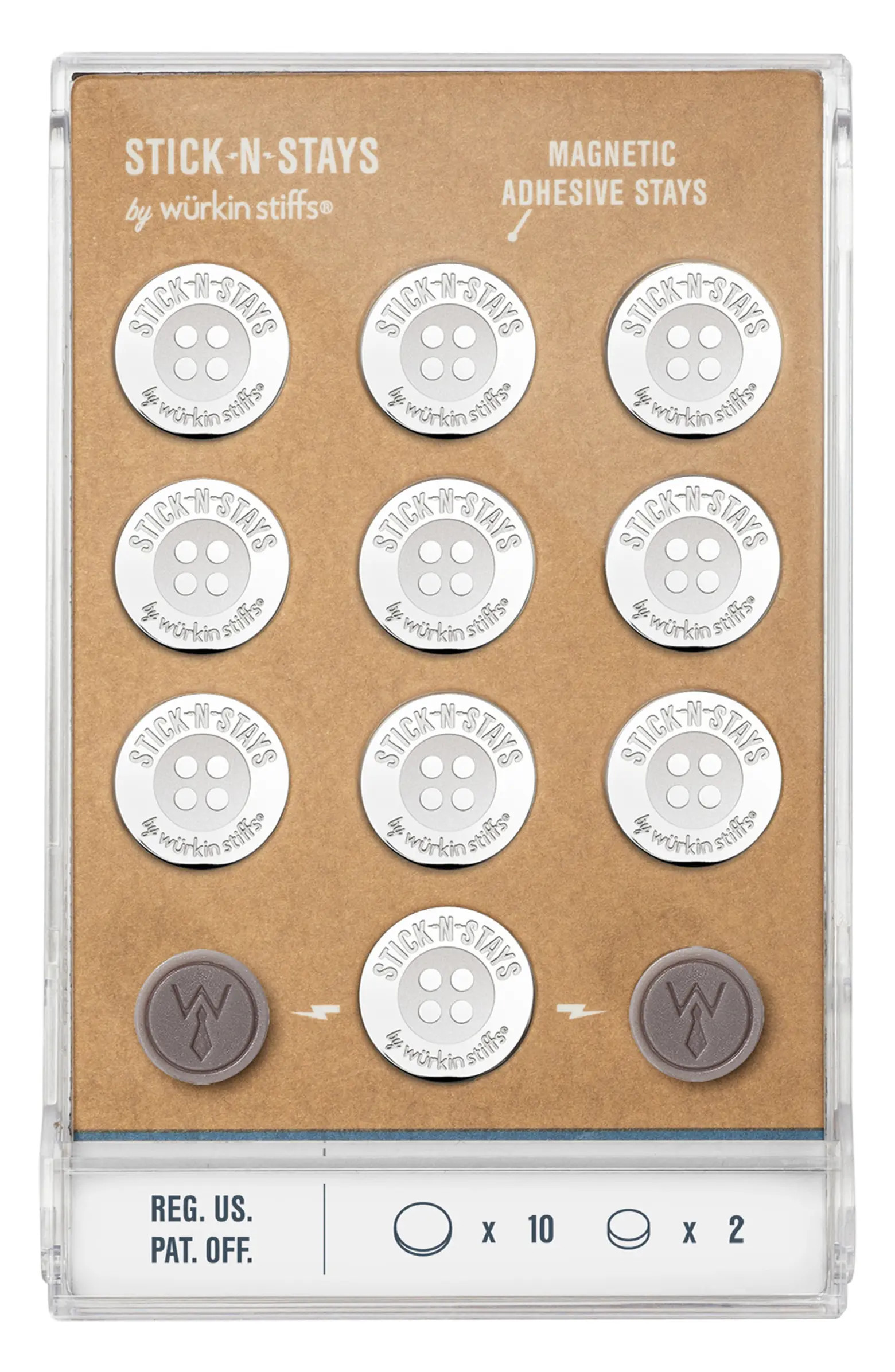 Würkin Stiffs Stick-N-Stays Polo Shirt Magnetic Collar Stays | Nordstrom | Nordstrom