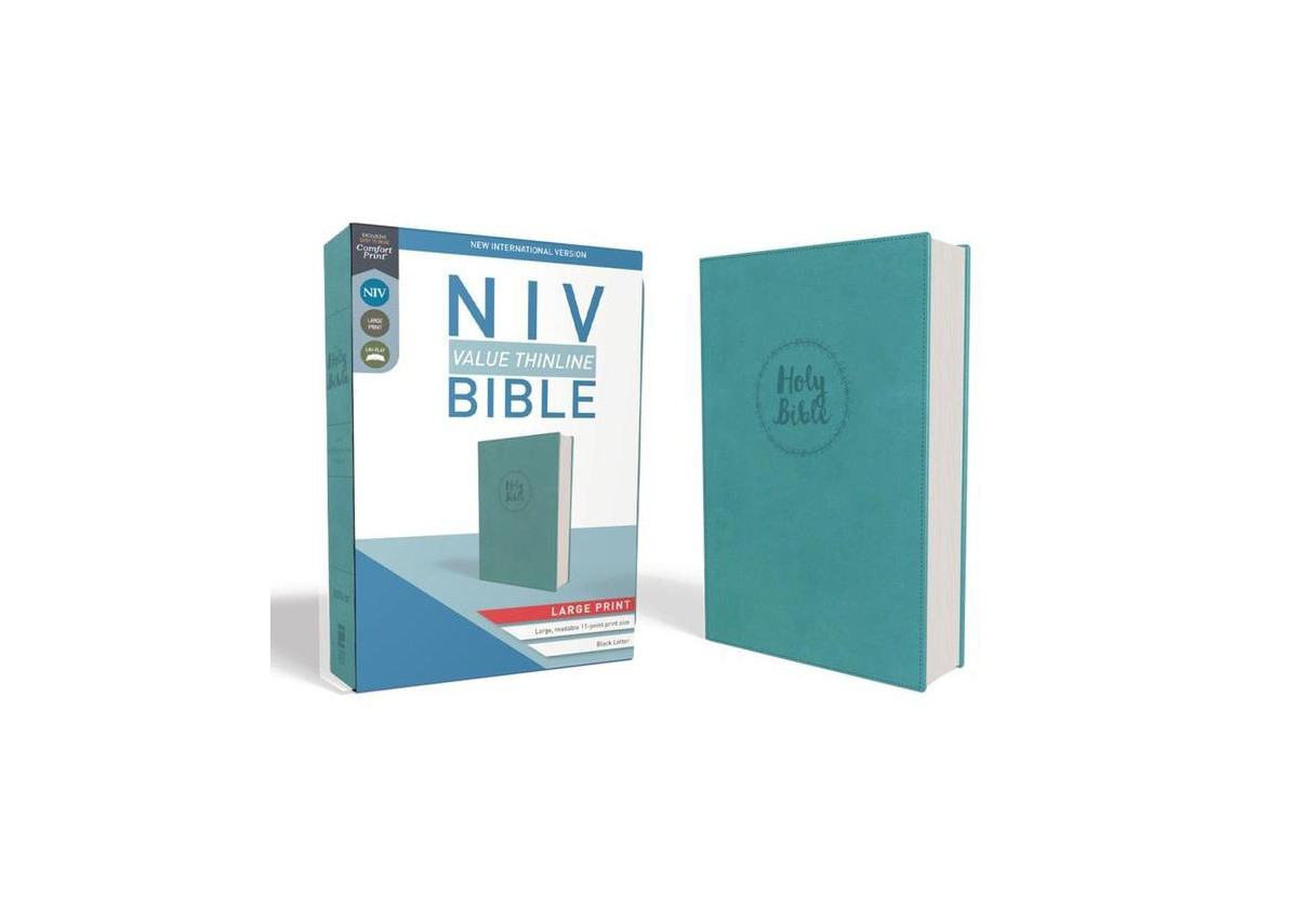 Niv, Value Thinline Bible, Large Print, Leathersoft, Teal, Comfort Print by Zondervan | Macy's