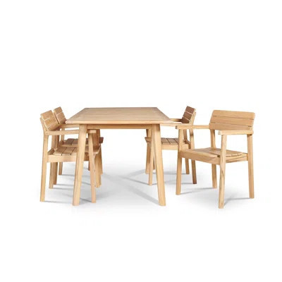 Hadlyn 5 Piece Solid Wood Dining Set | Perigold