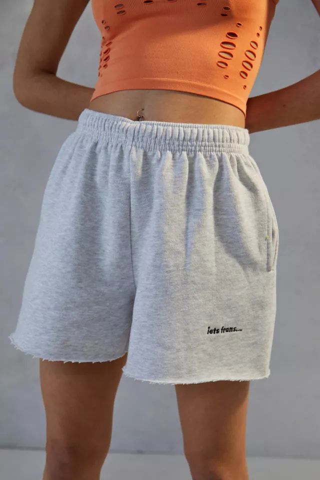 iets frans... Grey Cut-Off Jogger Short | Urban Outfitters (US and RoW)
