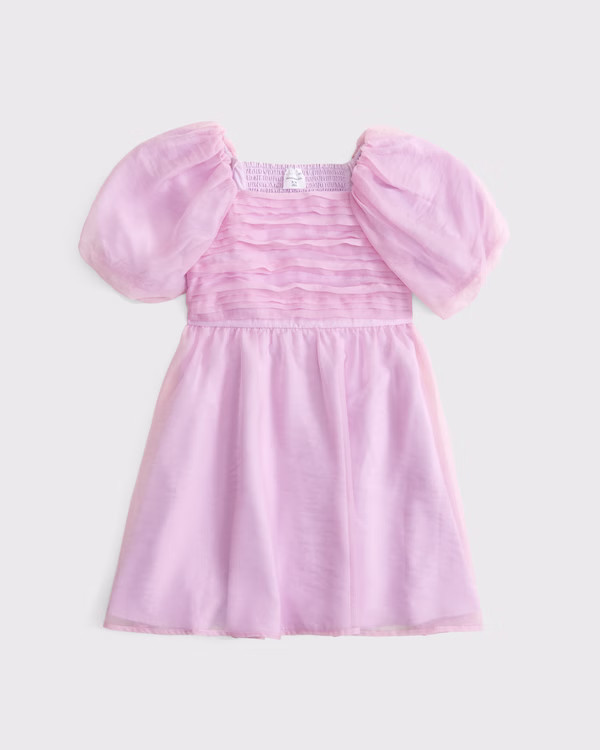 girls emerson puff sleeve mini dress | girls dresses & rompers | Abercrombie.com | Abercrombie & Fitch (US)