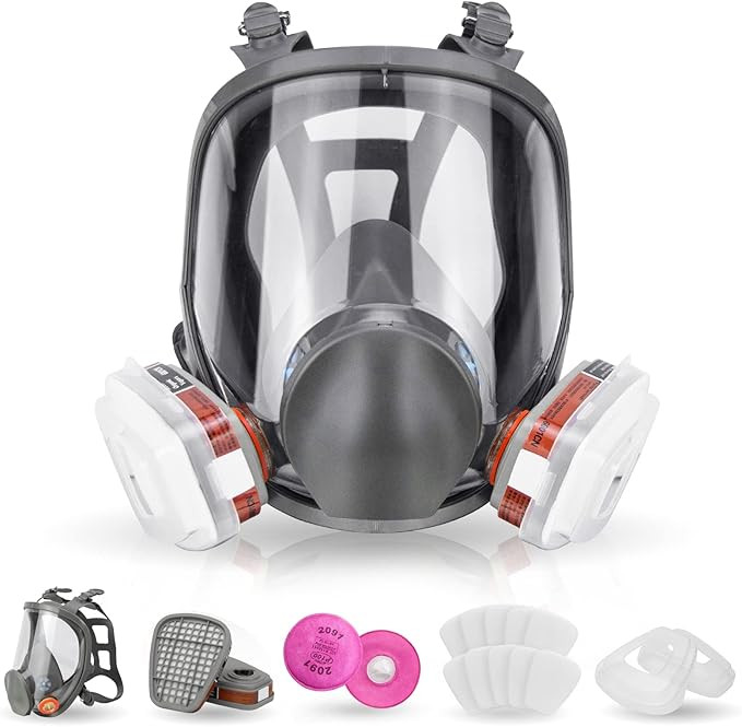 Reusable Respirator full Face Gas Cover, Organic Vapor Mask and Anti-fog, for Painting, mechanica... | Amazon (US)