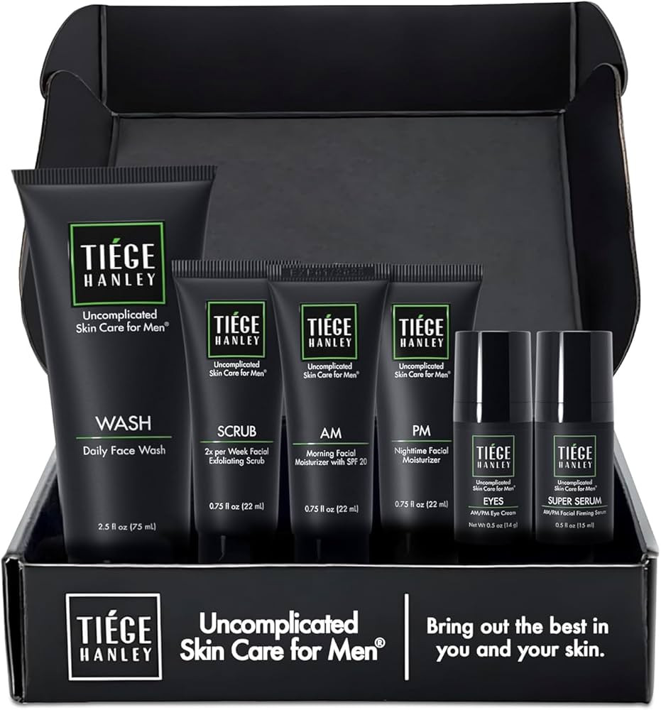 Tiege Hanley Mens Skin Care Set, Anti-Aging Skin Care Routine for Men (System Level 3) - Men's Sk... | Amazon (US)