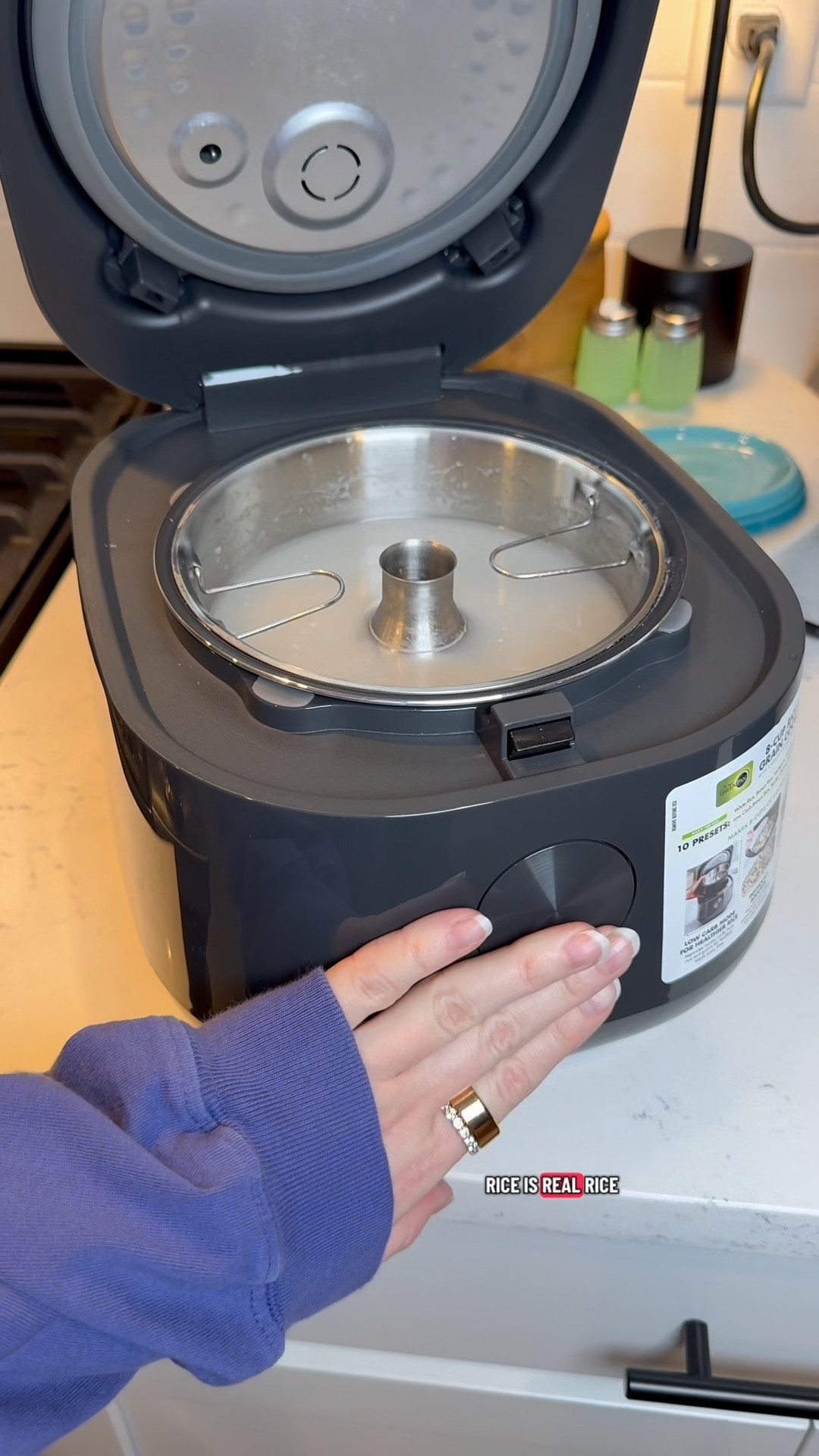 The GreenPan Bistro 8-cup Carb-Recuding Rice Cooker is truly incredible! The carb-reducing technology is like nothing I’ve ever seen before. Plus, I love that it’s made with a ceramic nonstick interior so I don’t have to worry about PFAS, PFOAs, lead, or cadmium, and it’s so easy to clean (the inner pot is dishwasher safe)! Rice is always a staple for my quick weeknight dinners, and with this, I can make a big batch that lasts me a few days. And if you’re anything like me, I’m always boiling rice over when I try to cook it on the stovetop, so I love that I can just cook it in this rice cooker without any big messes. The fuzzy logic on this rice cooker is the true winner here, though, since it takes all of the guesswork out of cooking rice by automatically adjusting the cooking time and temperature based on the amount of rice and water you put in it. Truly one of the hardest working gadgets in my kitchen! 

#LTKfitnessgoals #LTKfoodie #LTKmomlife