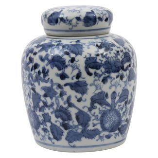Decorative Ceramic Ginger Jar (6.5") - Blue/White - 3R Studios | Target