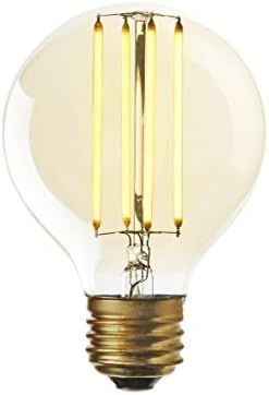 LED Edison Bulb, E26 Globe - Round G25 Vintage Light Bulb, Warm White 2200K, Fully Dimmable, 5 Wa... | Amazon (US)