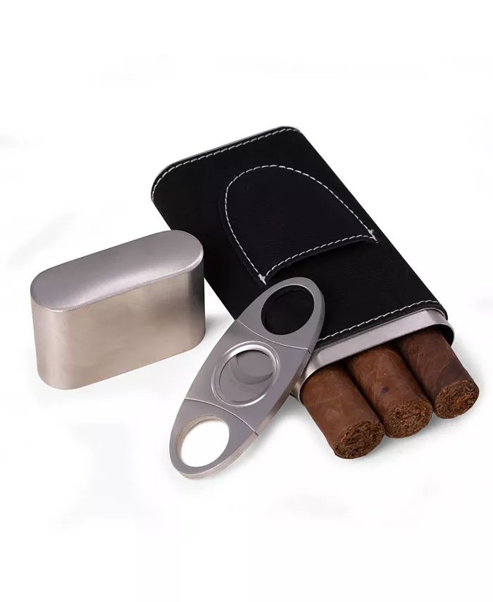 Leather 3 Cigar Case with Cigar Cutter | Macys (US)