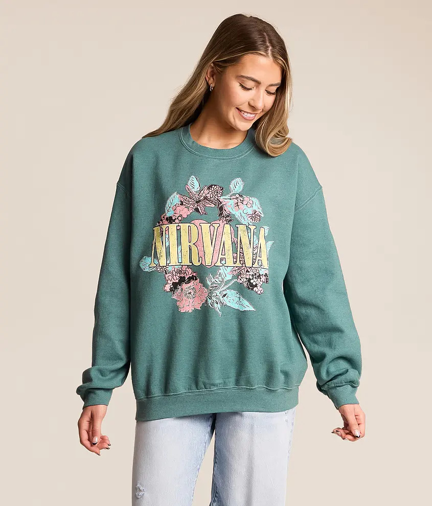 Nirvana Floral Oversized Band Pullover | Buckle