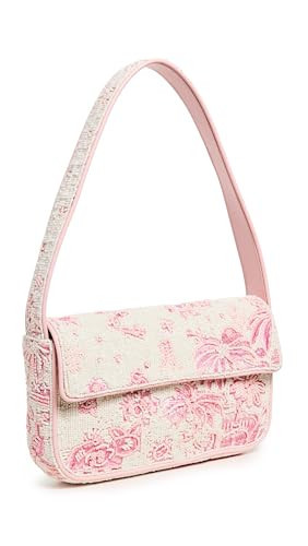 STAUD Women's Tommy Beaded Bag, Cherry Blossom Toile, Print, Pink, One Size | Amazon (US)