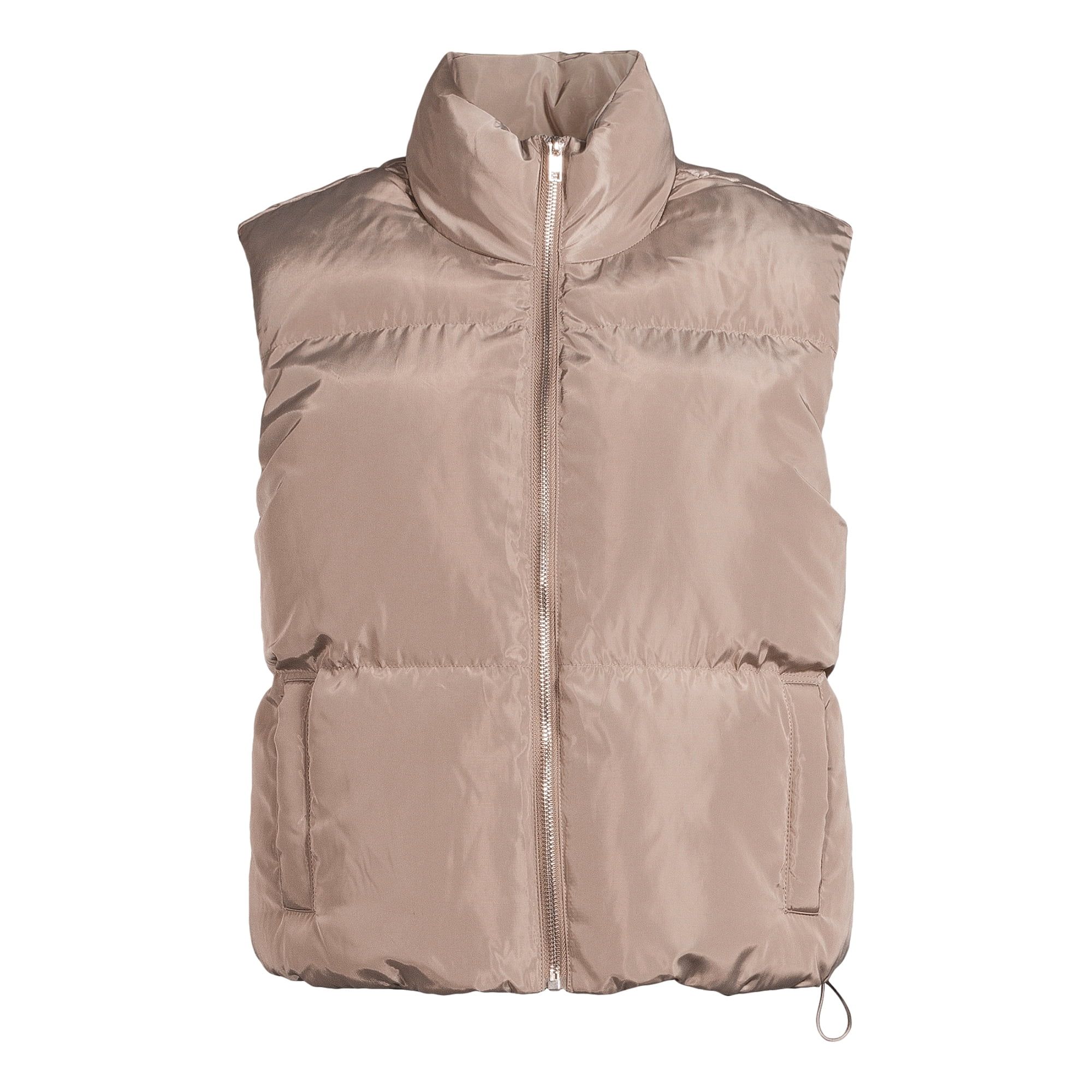 Liv & Lottie Juniors' Faux Sherpa Lined Cropped Puffer Vest | Walmart (US)