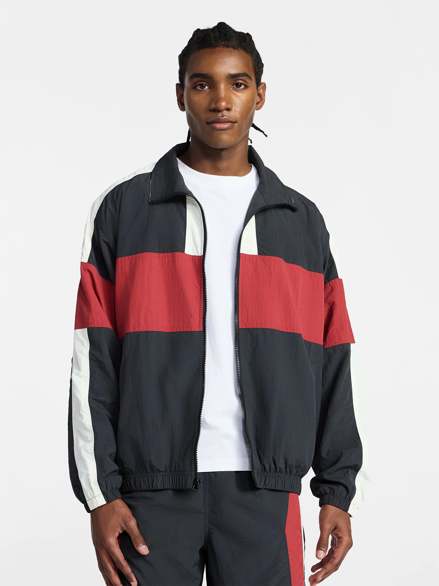 No Boundaries Windbreaker Jacket with Long Sleeves, Men's XS-5XL | Walmart (US)
